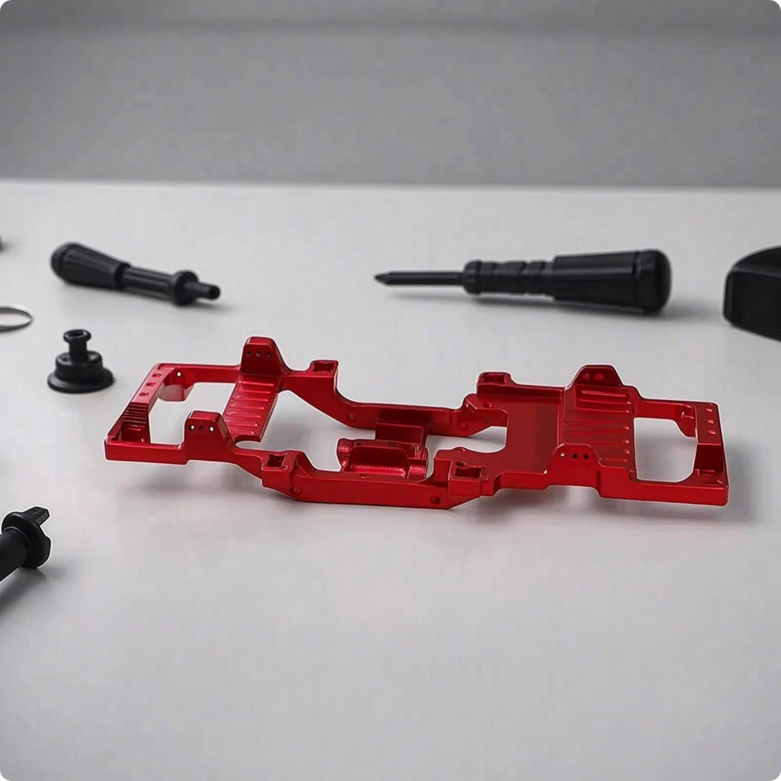 Châssis de voiture RC amélioré, châssis en alliage RC, matériel robuste et durable pour les amateurs, les conceptions personnalisées