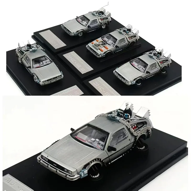 

Коллекционная модель автомобиля DeLorean DMC-12 из фильма «Назад в будущее» в масштабе 1:64, из сплава, украшенная, для праздников, игрушка, сувенир, подарок