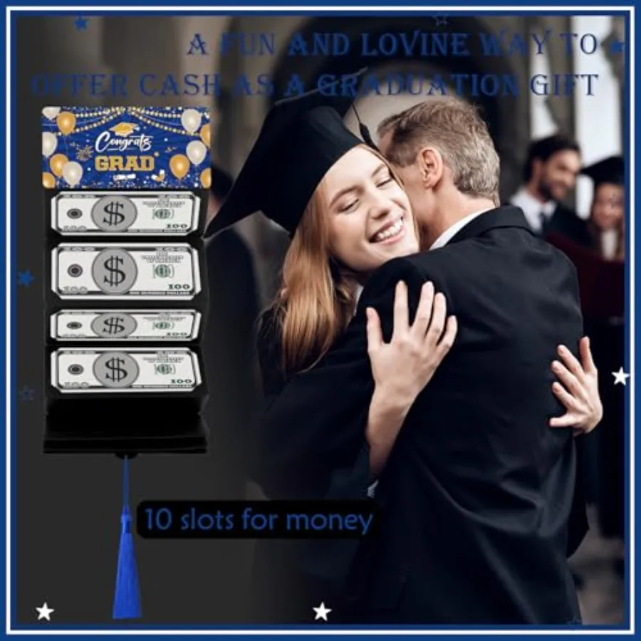 Graduation Money Holder 2025 with 10 Slots Surprise Congrat Grad Money Envelopes for Cash Gifts College Middle High School Grad