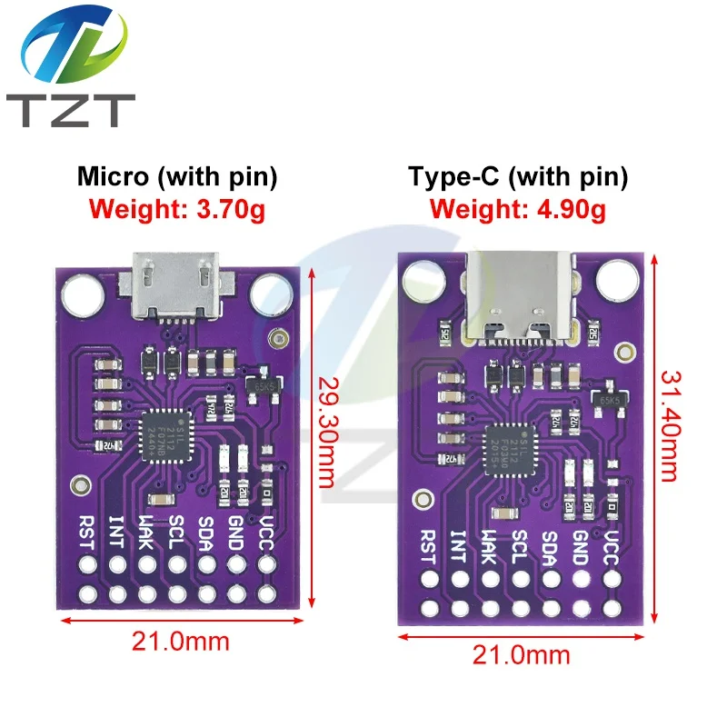 1/3PCS CP2112 Micro/Type-c Debug Board USB To I2C Module For Arduino