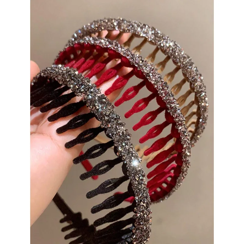 

Anti-Slip Flocked Headband Velvet Hairband Women's Knitted Sweater Fashion Accessory Cross-Border Q 96012