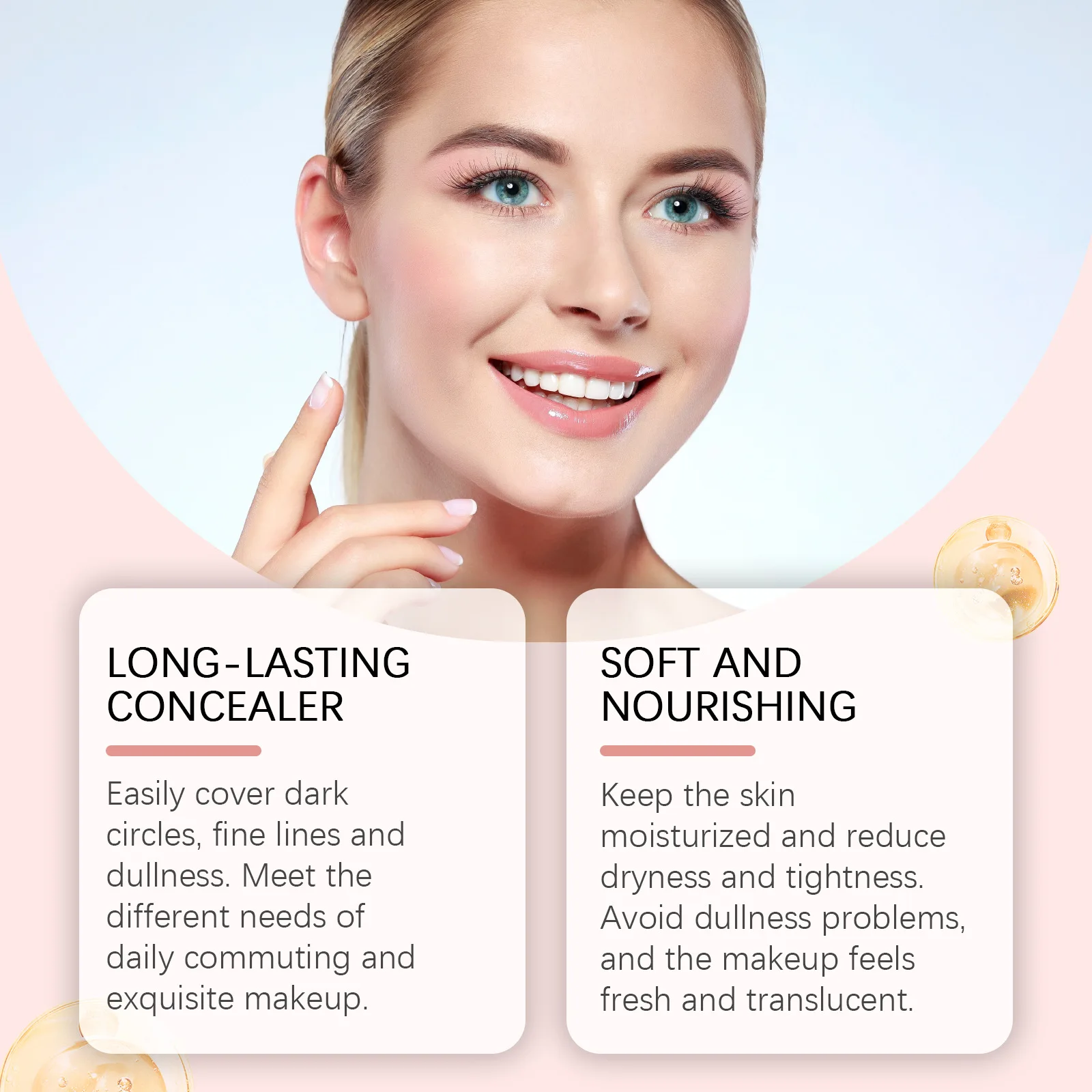 Sob os olhos iluminador corretivo à prova dwaterproof água rosto iluminador rugas capa alta cobertura círculo escuro corretivo maquiagem cosméticos 10g