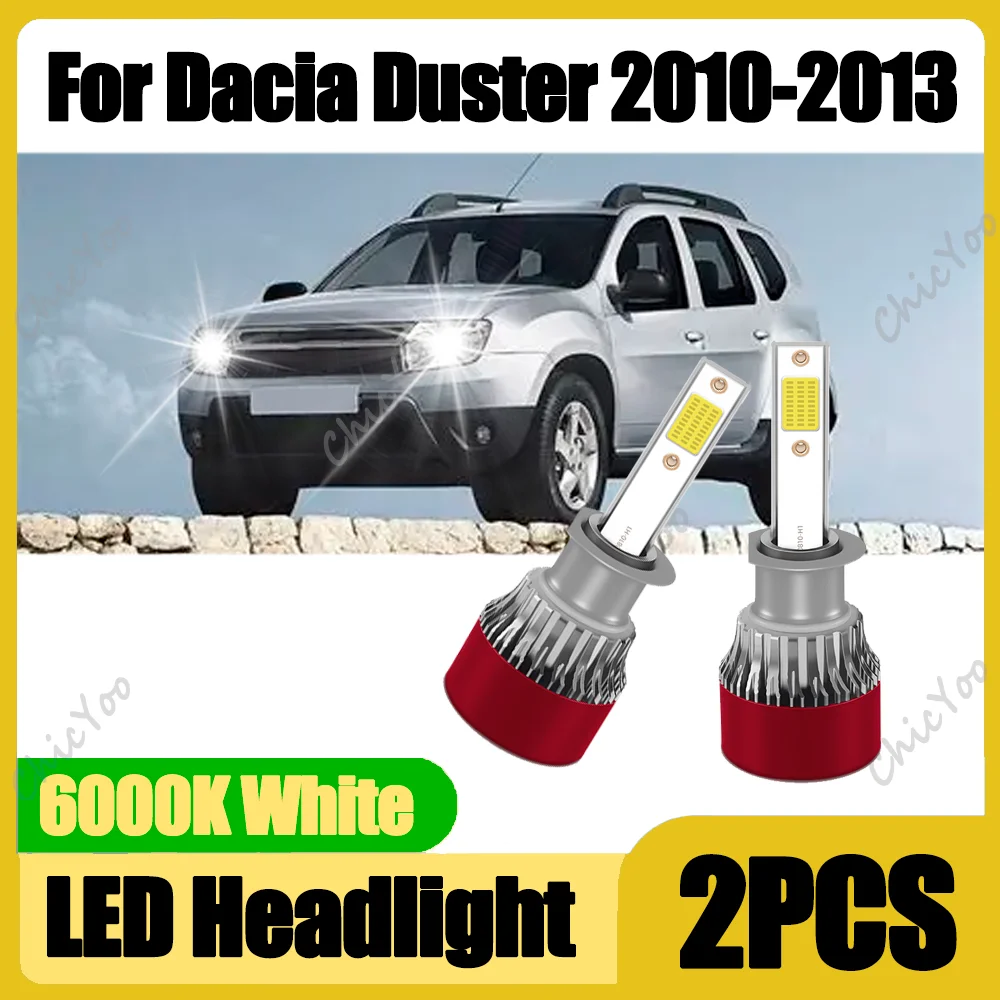 

2PCS High Beam LED Headlight 6000K White Canbus No error Auto Headlamps Plug and Play 12V For Dacia Duster 2010 2011 2012 2013