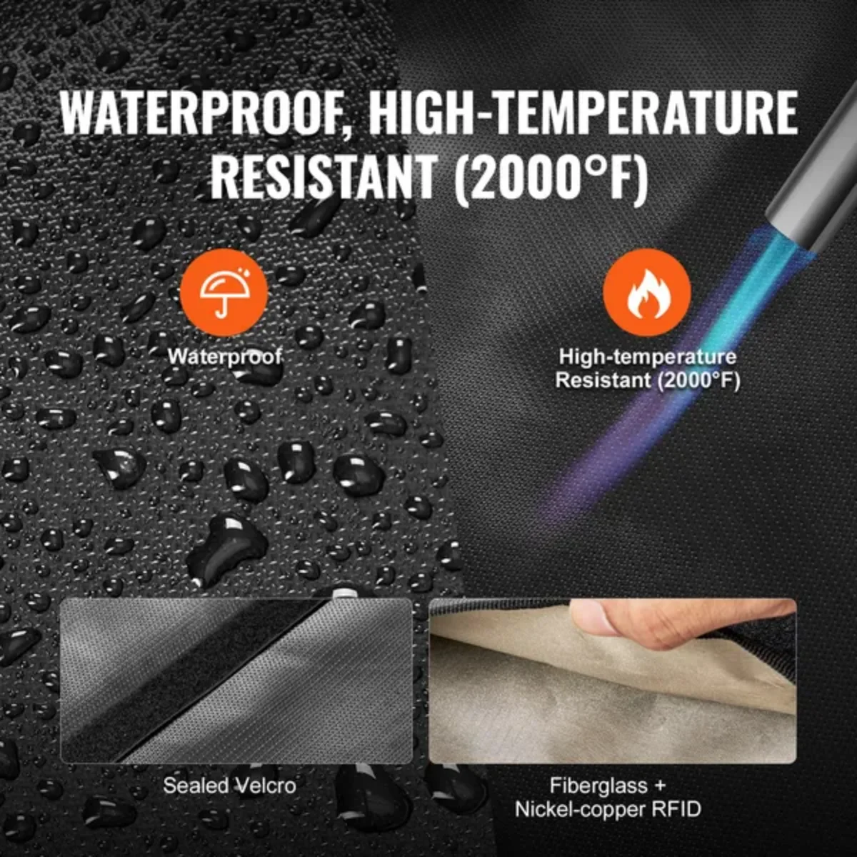 VEVOR 4-Pack Faraday Bags - Fireproof Signal Blocking Pouches for Laptop/Tablet/Phone/Radio