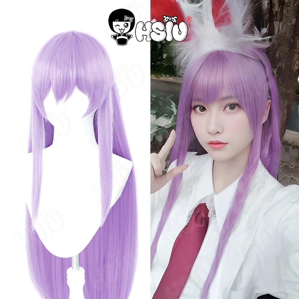 Reisen Udongein Inaba Cosplay Wig HSIU Light Purple Long Hair Synthetic Wig Game Touhou Project Reisen Udongein Inaba Cosplay