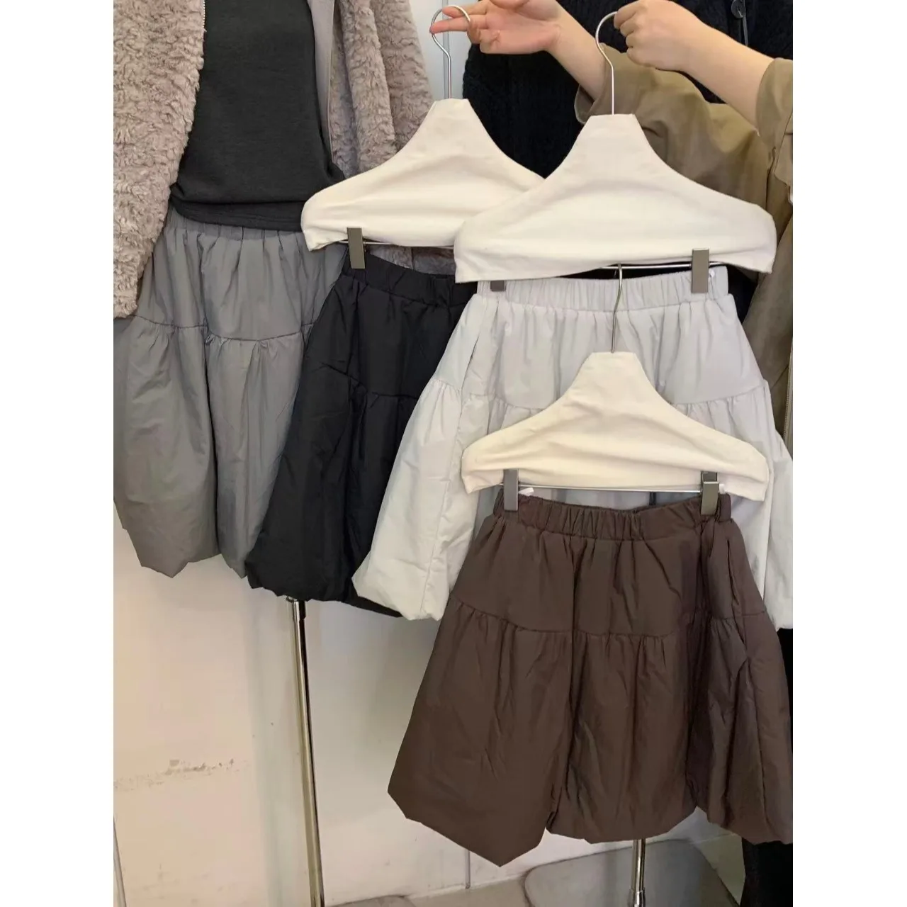 

Модная хлопковая юбка-бутон больших размеров, повседневная цветная женская юбка с высокой талией и высокой талией, зима 2025 г.