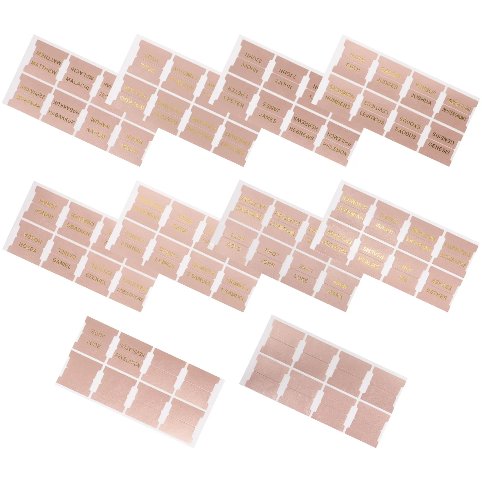 

1 set Bible Tabs 66 Indexes 14 Blanks Practical Study Accessories for Men Gold Stickers Bookmarks