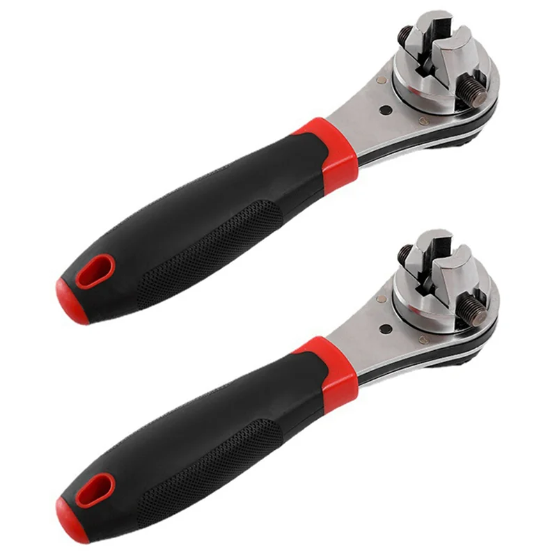

TKOH-2X Universal Adjustable Ratchet Wrench Is Suitable For 6-22Mm Screw Adjustable Socket Wrench With Anti-Slip Handle.