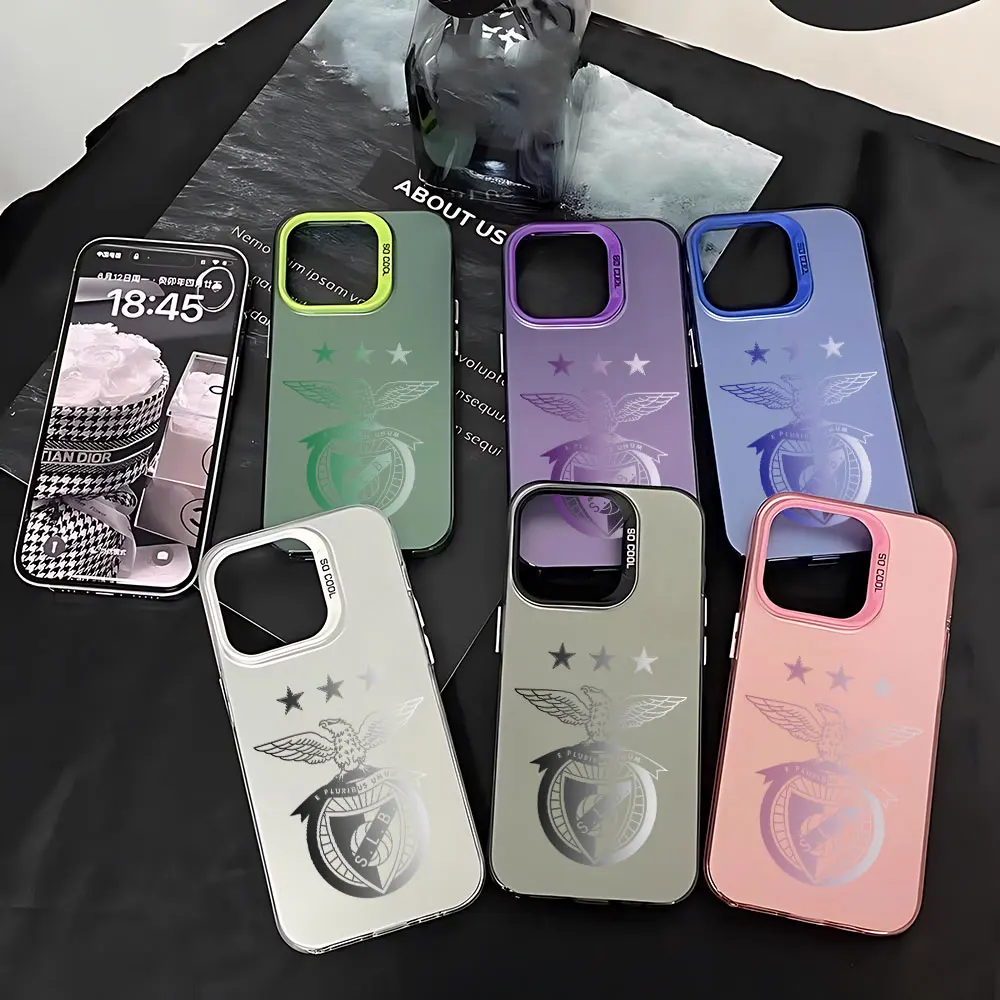 Funda para Teléfono con Logotipo de S-Sport Lisboa y Benfica para iPhone 17 17e 16e 16 15 14 13 12 11 mini Pro Max X XR 8 Air Plus, Antigolpes