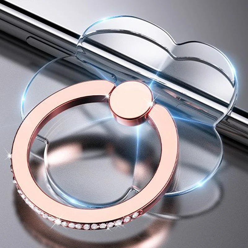 Transparenter Handy-Ringhalter mit Ständer 360° ° Graddrehung, transparenter Fingergriff, Ständer, kompatibel mit iPhone Xiaomi für Handyhülle – Detail 18
