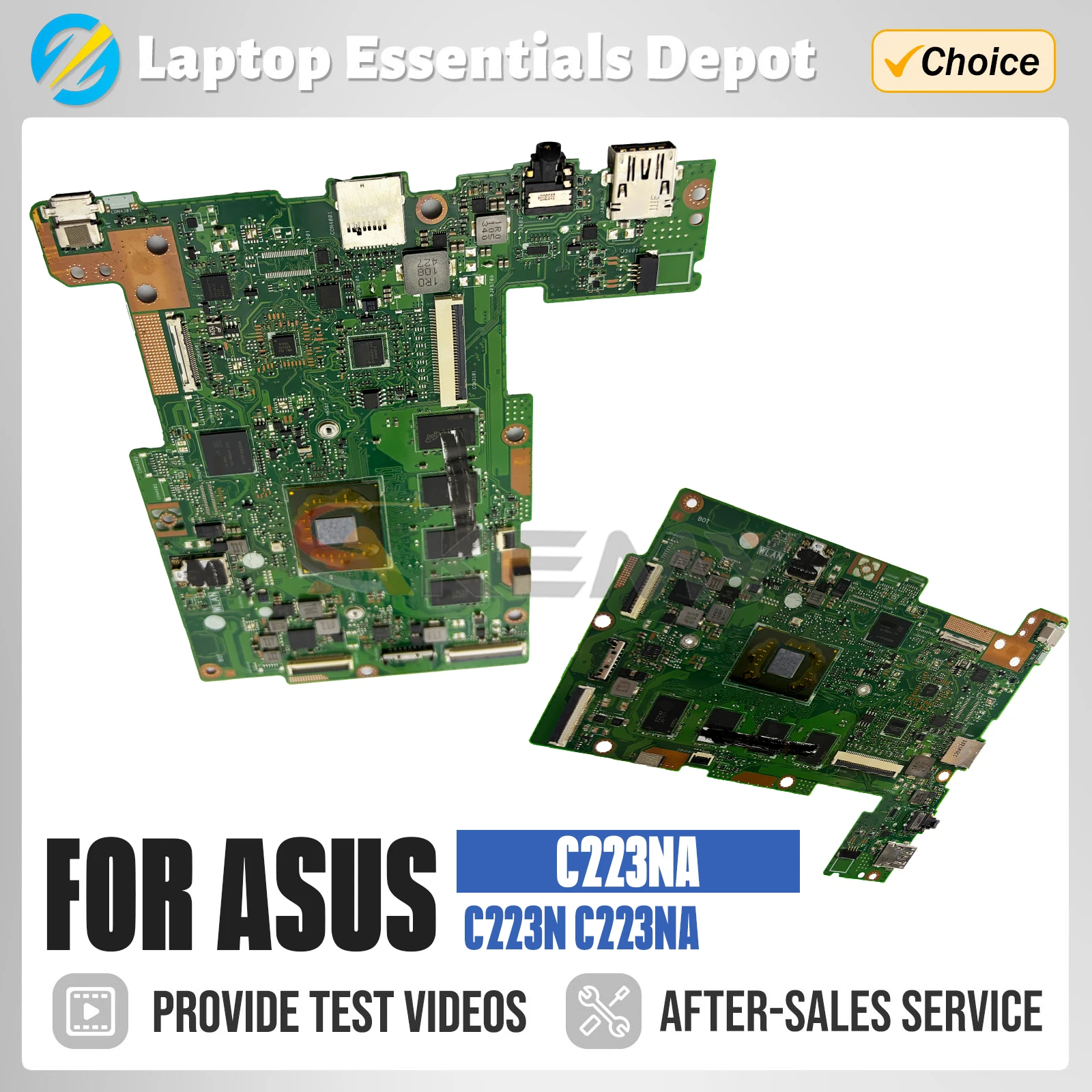 C223NA Laptop Motherboard For ASUS Chromebook C223N C223NA Notebook Mainboard N3350 N4000 N4200 CPU 4G/8G RAM 16G/32G/64G-SSD