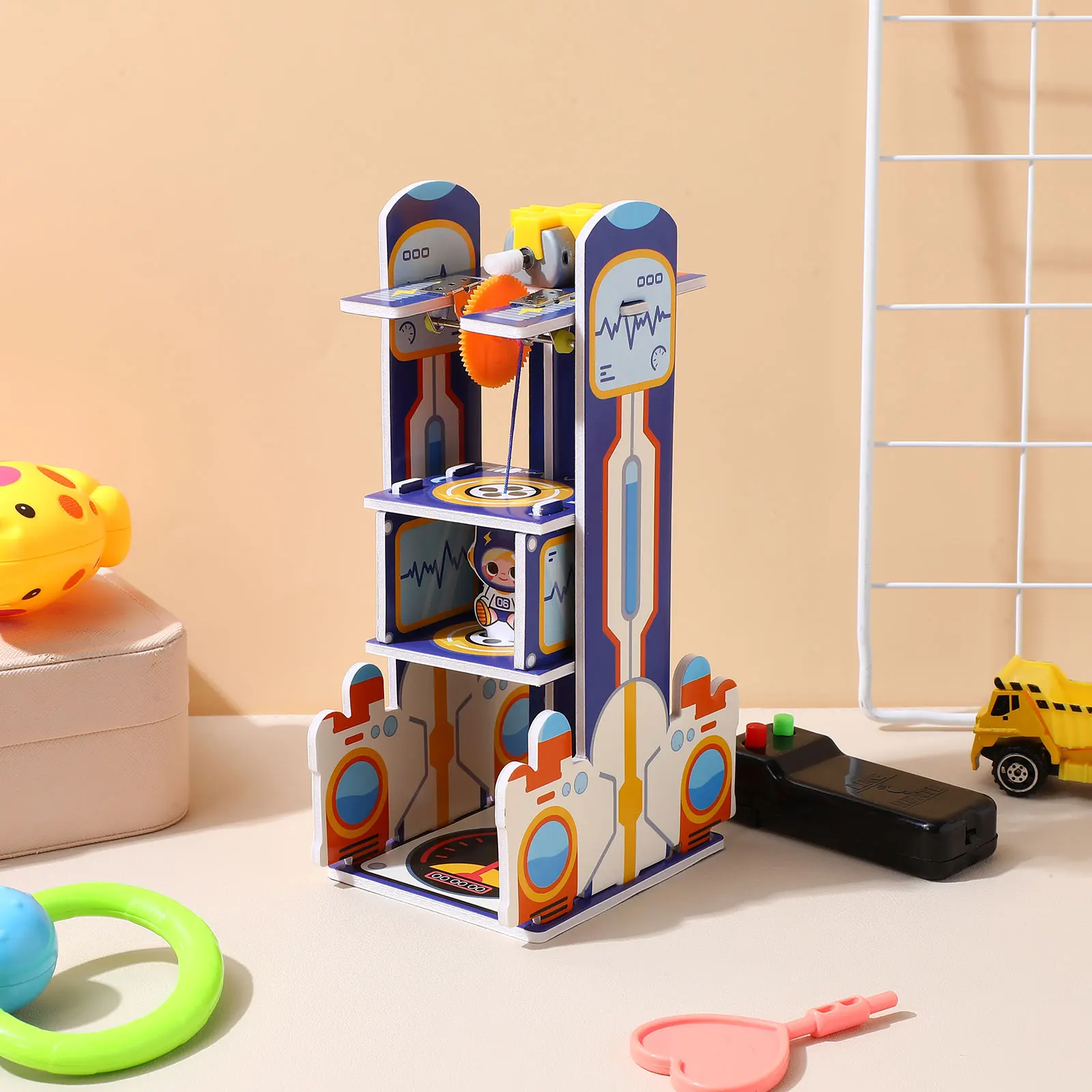 

Frontier Handmade Assembly Electric Toy Elevator Kits Kids Wooden Model Building Toys Educational Fun Puzzle 3D