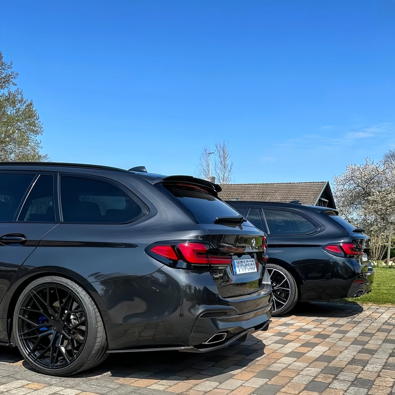 Maxton Style Black Rear Trunk Spoiler Wings For BMW G31 5 Series Touring 520d 530i 530d 540i M550i 2017-2023 Tuning Spoiler Caps