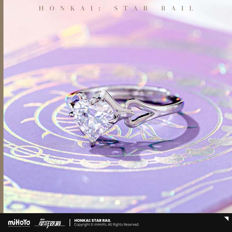 Cyrene Ring Official Anime Game Honkai：Star Rail Cosplay Rings Unisex Adjustable Ring Jewelry Accessories Birthday Gifts