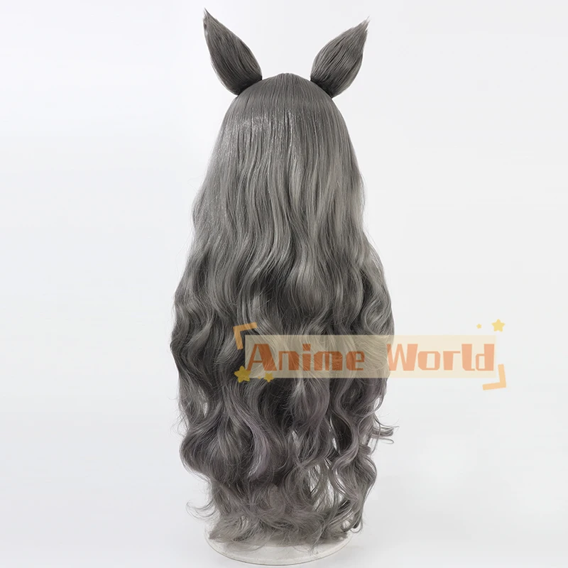 วิกผมคอสเพลย์เกม Pretty Derby Saint Lite วิกผมคอสเพลย์เซนโต ไรโตะ สีเทาอ่อน ผมยาว สำหรับงานฮาโลวีน ผู้ใหญ่ ผู้หญิง ผู้ชาย