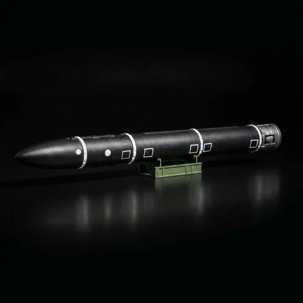Heavy Intercontinental Ballistic Missile Model Satin 1100 Educational Military Collectible Toy Gift 3D Plastic Tank War Model