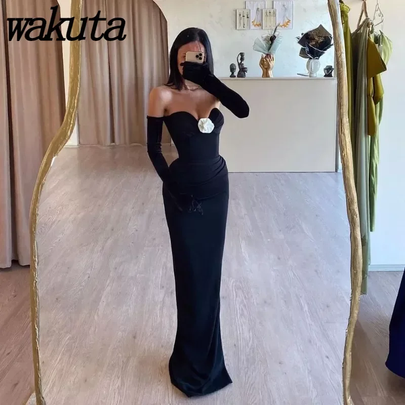 

Wakuta Luxury Elastic Satin Mermaid Evening Dresses Sweetheart Formal Vestidos Party Gala Ceremony Night Club Robe De Soiree