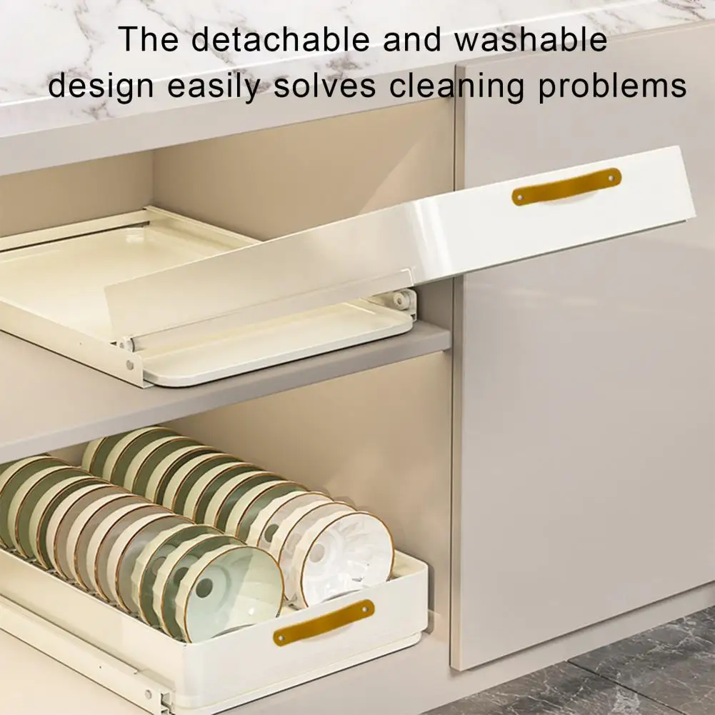 Draining Rack Self-adhesive Stripe Great Stickiness Removeable No Drilling Drawer Type Heavy Duty Load Capacity Smooth Rail Easi