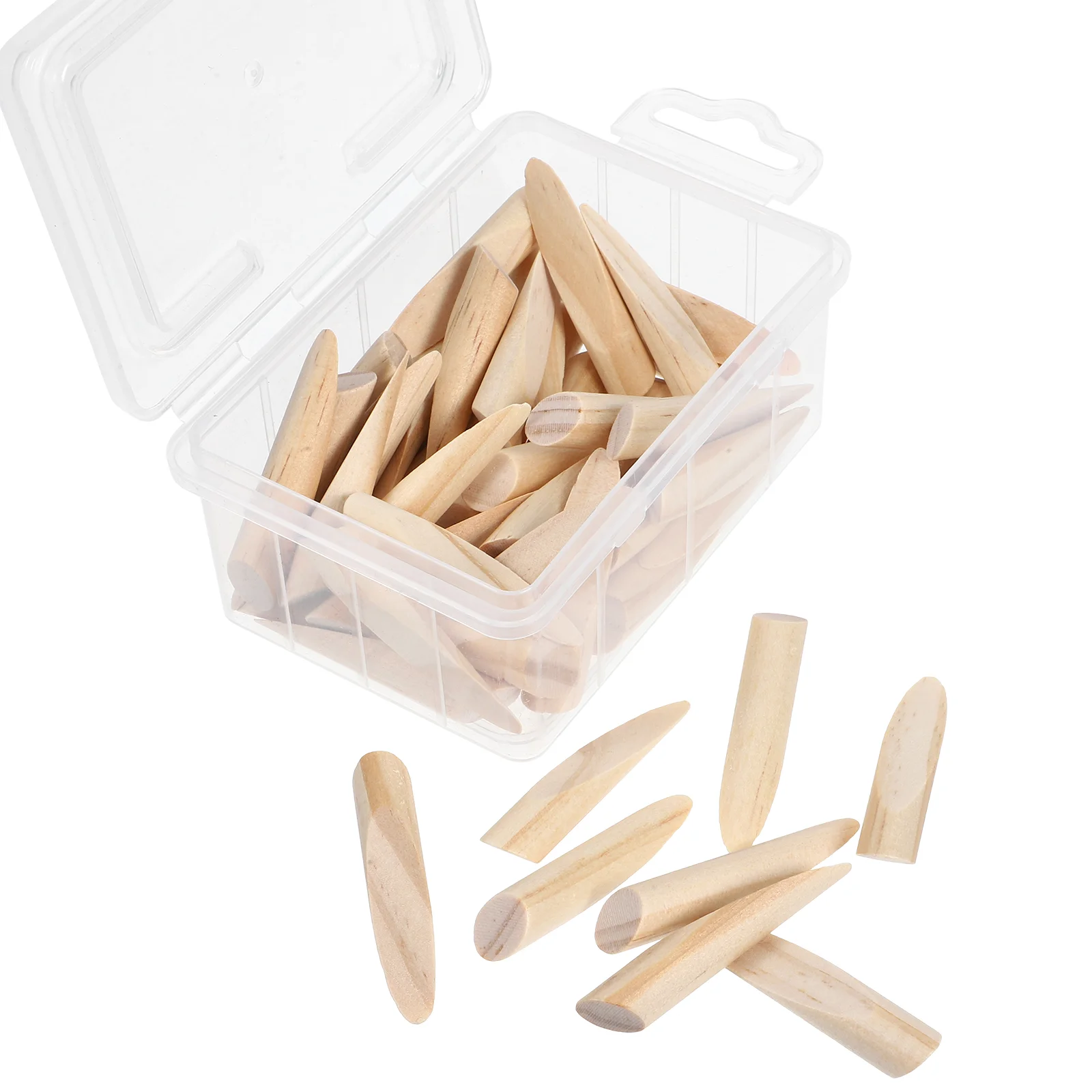 Pinho sólido bolso Hole Plugs, Inclinado Carpintaria DIY Capa Móveis, 50 pcs