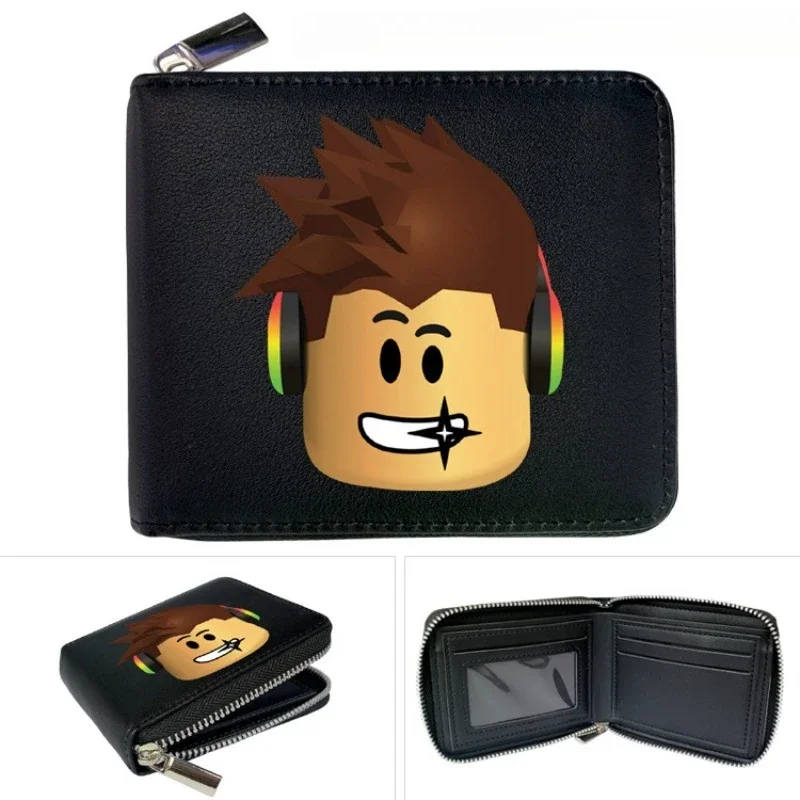 

Roblox Wallet Coin Purse Game Figure Print Card Holder Coin Storage Short Paragraph Bag Folding Short Leather Wallet