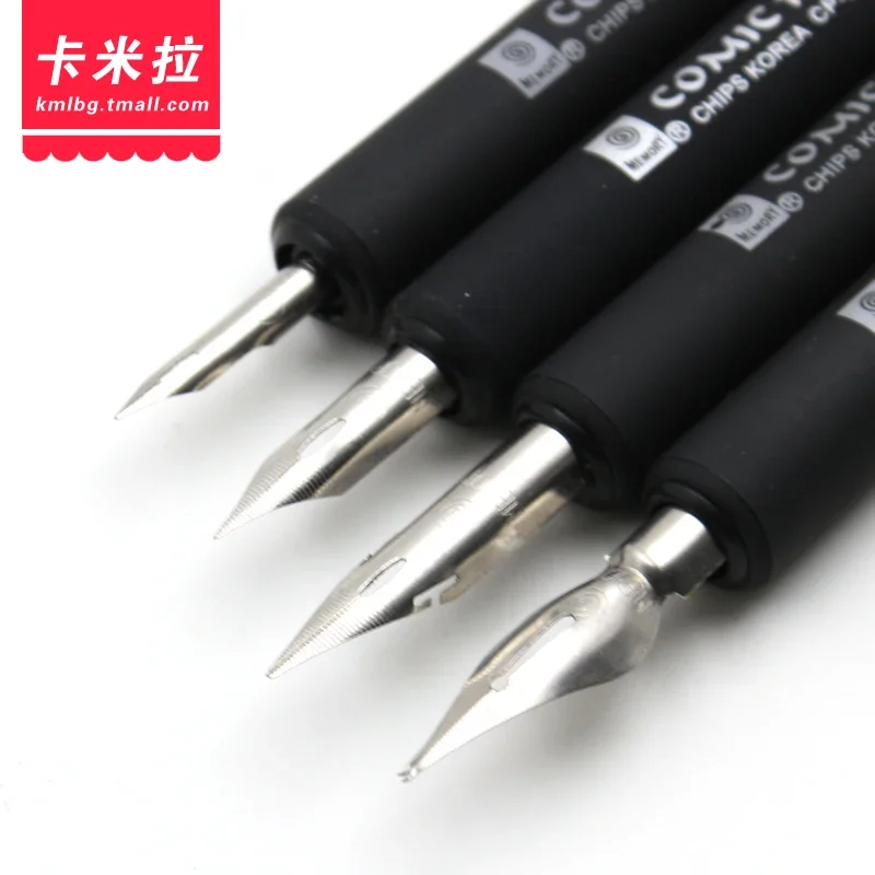 Korea MEMORY CP-568 Comic Pen Set Plastic Dip Pen Fountain Pen 2 Pen 4 Nib Set