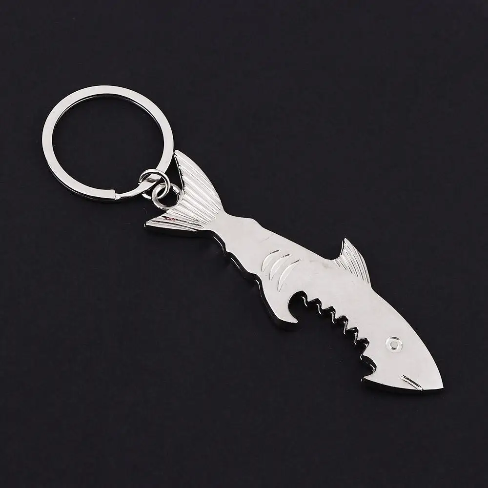 Bag Ornament Shark Style Bottle Opener Keychain Beer Opener Key Rings Corkscrew Key Chains Key Rings Bottle Opener