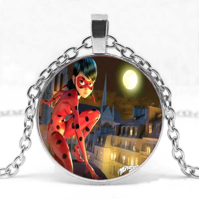 Ladybug Girl Necklace Series Time Stone Pendant Necklace