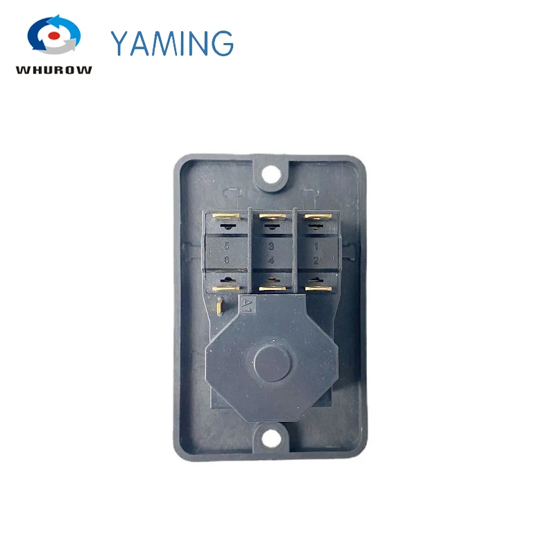 400V 7 Pins Electromagnetic Switch Starter On Off 15A With Protection Cover Waterproof Momentary Reset Push Button YCZ4-A