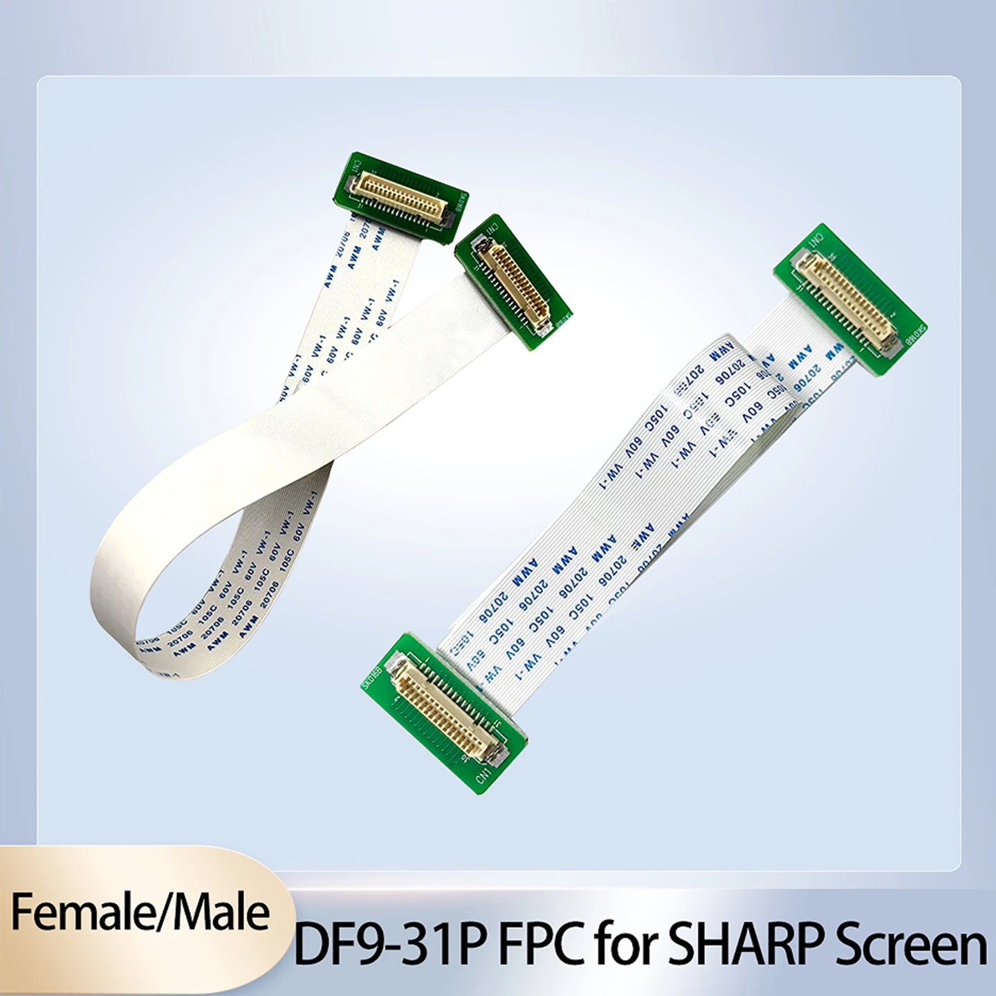 DF9-31 male and female FFC connector cable for LCD screen medical testing equipment and for Sharp screen