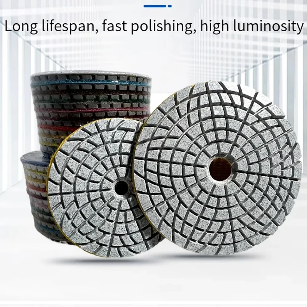 2 Pcs 80mm/3inch Diamond Polishing Pad 50-500 Grit Wet Buff Disc Abrasive for Marble Granite Concrete Countertop Stone