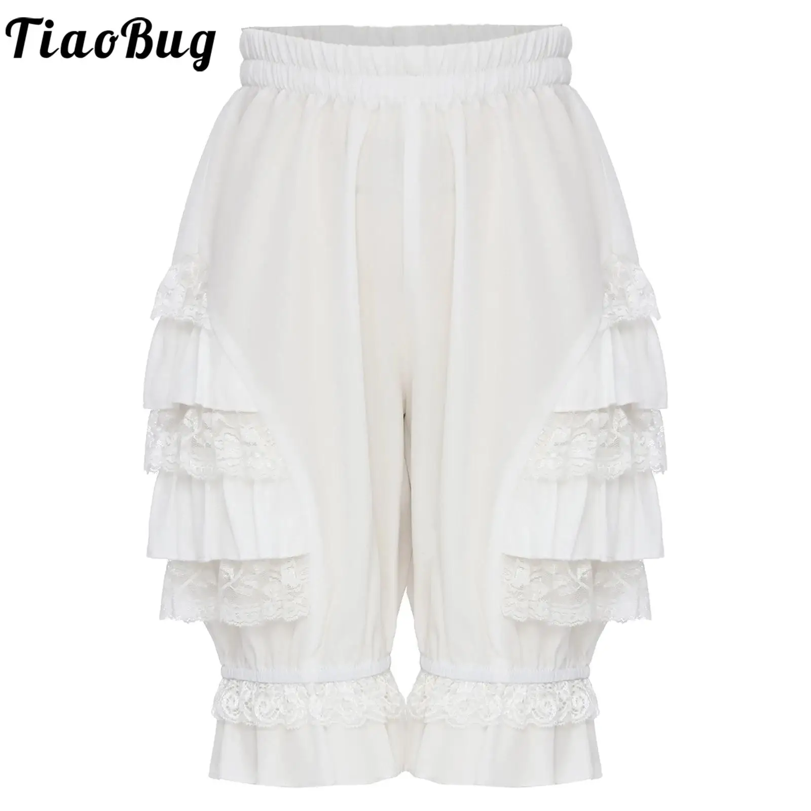 

Винтажные шаровары в викторианском стиле в стиле стимпанк для девочек, танцевальный костюм для косплея, многослойные кружевные шаровары с рюшами, нижнее платье с тыквой и панталонами