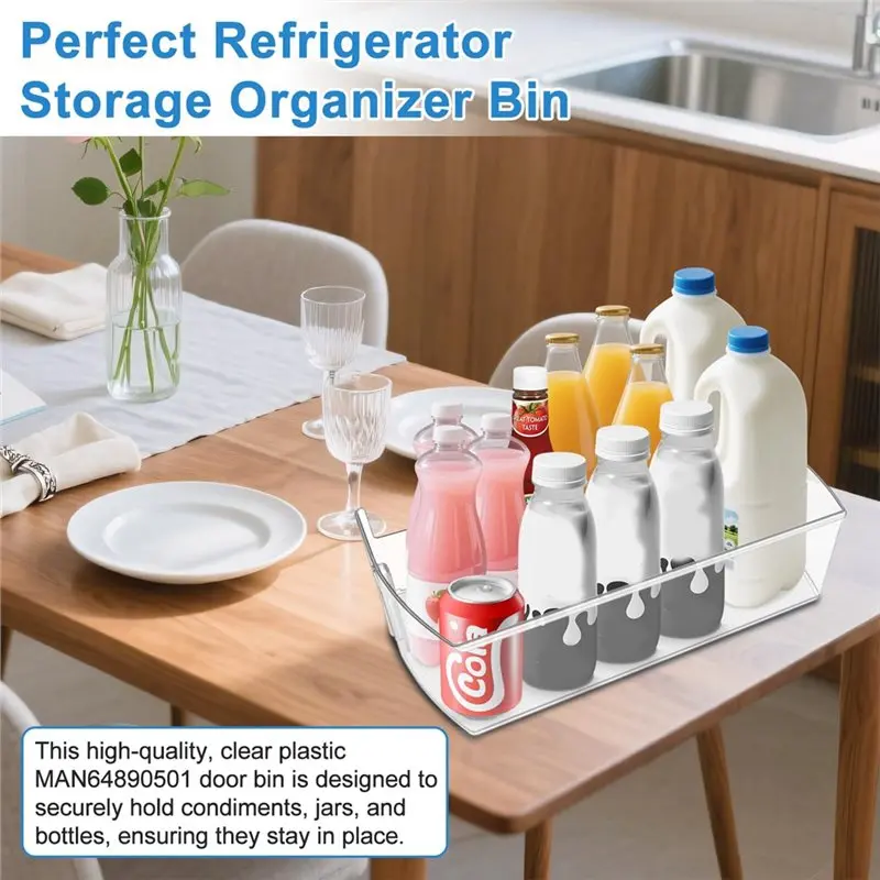 LITE-For LG For Kenmore Refrigerator Replacement Parts MAN64890501 64890501 Door Bin For Model LHSXS2706S Door Basket