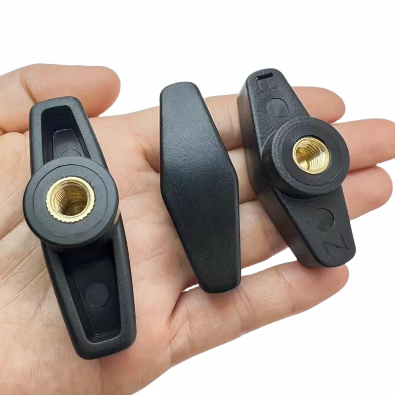M6 M8 M10 65#Head Diameter Plum Bakelite Hand Copper Core Tighten Nuts Butterfly Plastic Head Hand Knob Thumb Nut Z-type Nuts