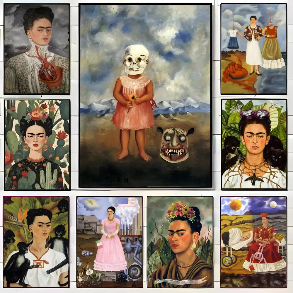 Póster de la artista icónica Frida Kahlo, impresión artística para pared, mural decorativo, decoración del hogar, regalo sin marco