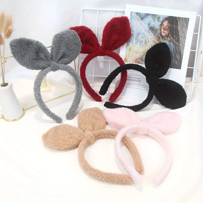 

Wine Red Bow Headband with Adjustable Non-Slip Grip Multi-Scene Use Makeup Skincare Party Holiday Hair Accessories