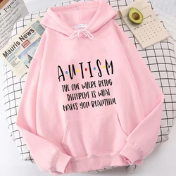 Autism Awareness Month Hoodies Women's Sweatshirts Rainbow Neurodiversity Hooded Teacher Autism Harajuku Acceptance Y2k Clothes