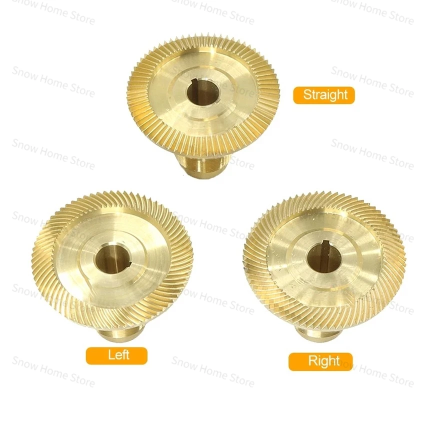 1pc Milling Machine Bevel Gear Spiral Bevel Gear Bridgeport Bronze Gear for Servo Power Feeder Straight/Left/Right Tooth