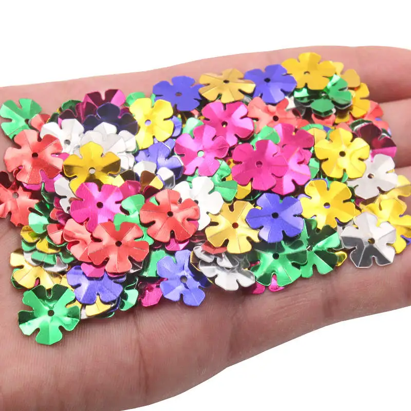 250-2000pcs Mixed Pastel Flower Sequins PVC Paillette For Wedding Party Decorations DIY Clothing Handmade Sewing Accessories