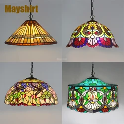 Tiffany Pendant Light Vintage Stained Glass Pendant Lamp for Living Room Decoration Kitchen Hanging Lamps Suspension Luminaire