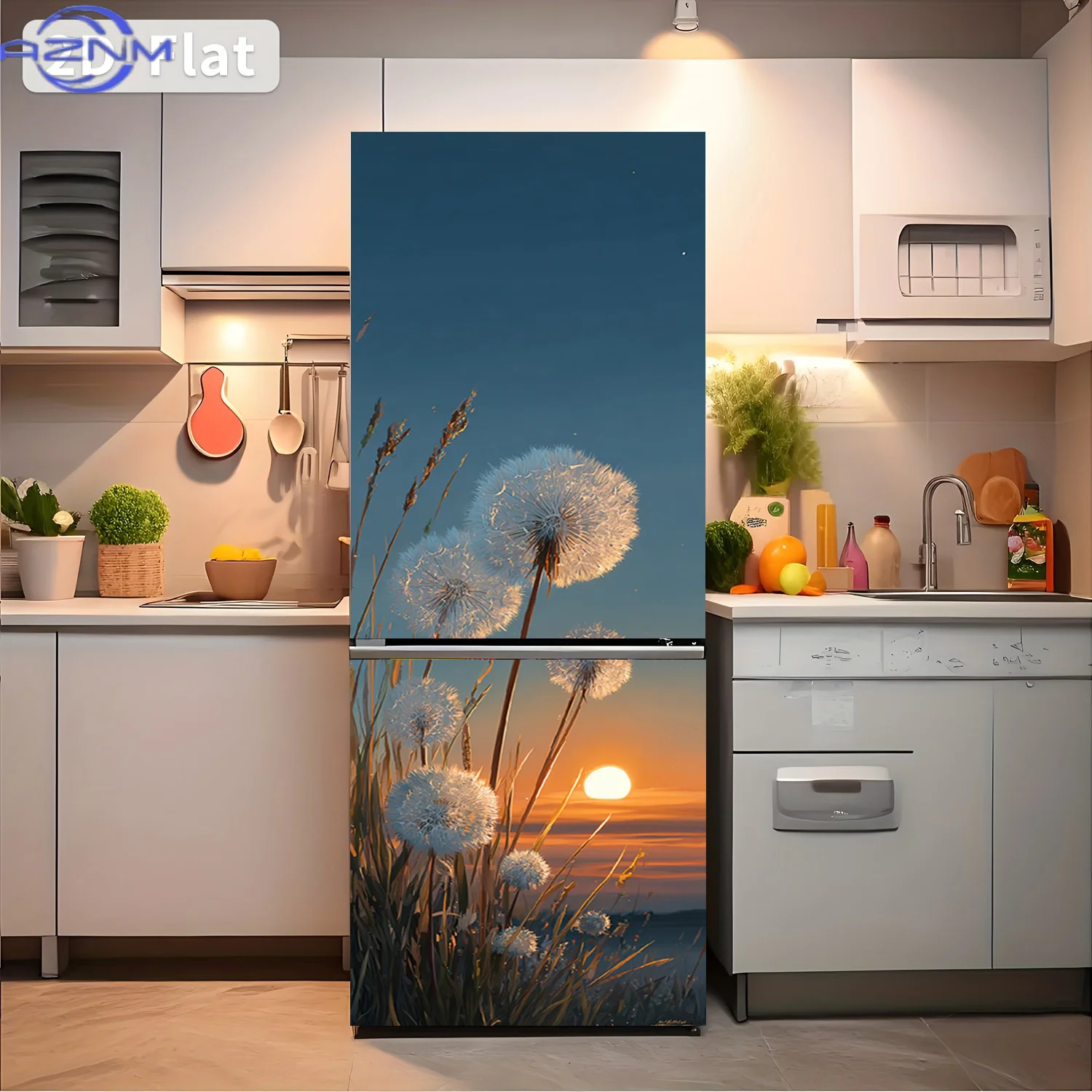 2D Flat Printing 1pc Refrigerator Sticker  