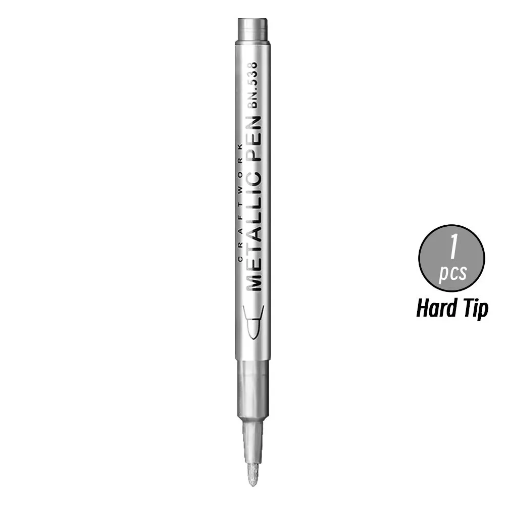 

New Portable Metallic Color Craft Pen Multifunctional Soft Metallic Color Paint Markers Hard Signature Pens Drawing Pen