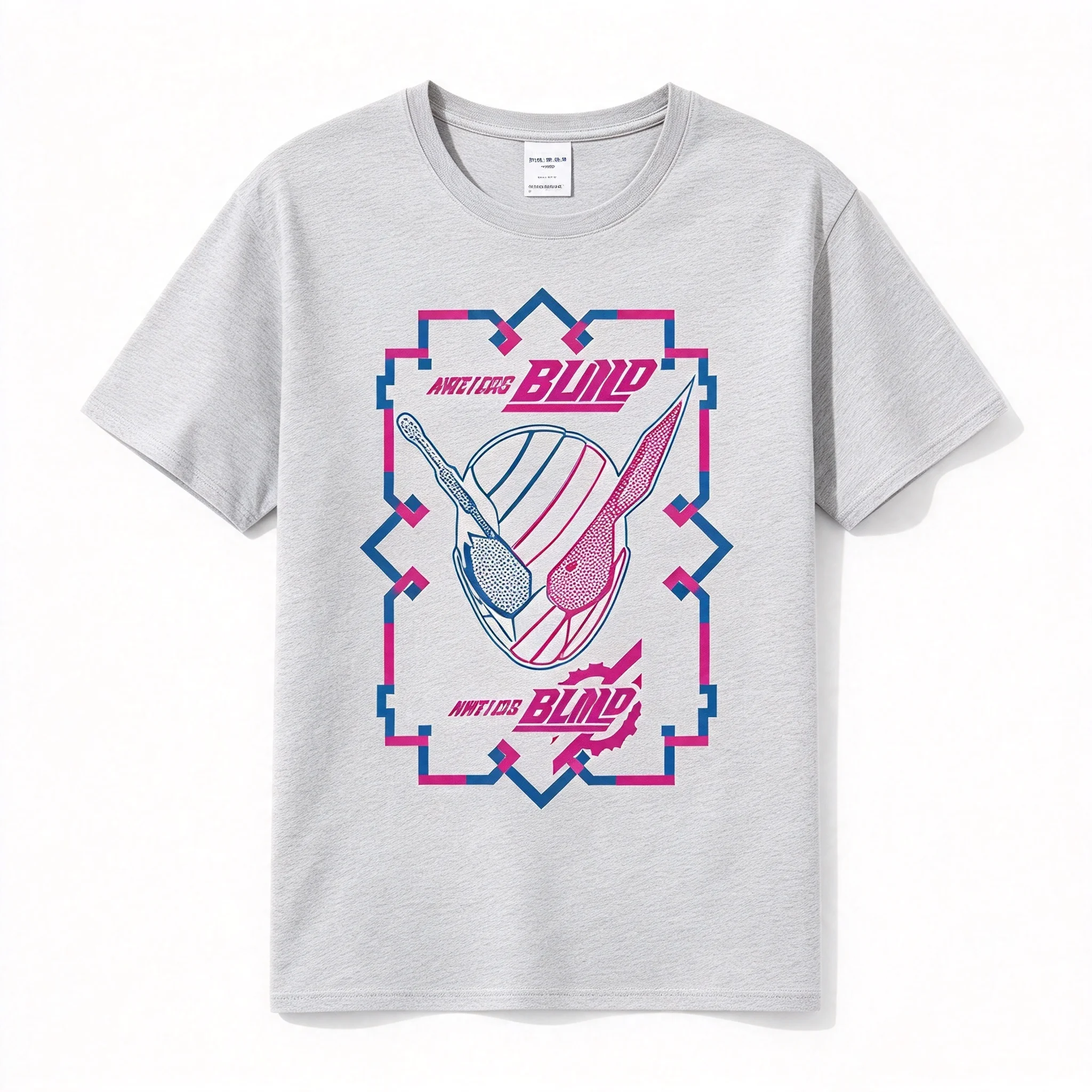 New Kamen Knight Shirt Retro Japanese Special Photo T-Shirt Masked Knight Pattern Short Sleeve Anime Style Streetwear 90s Style