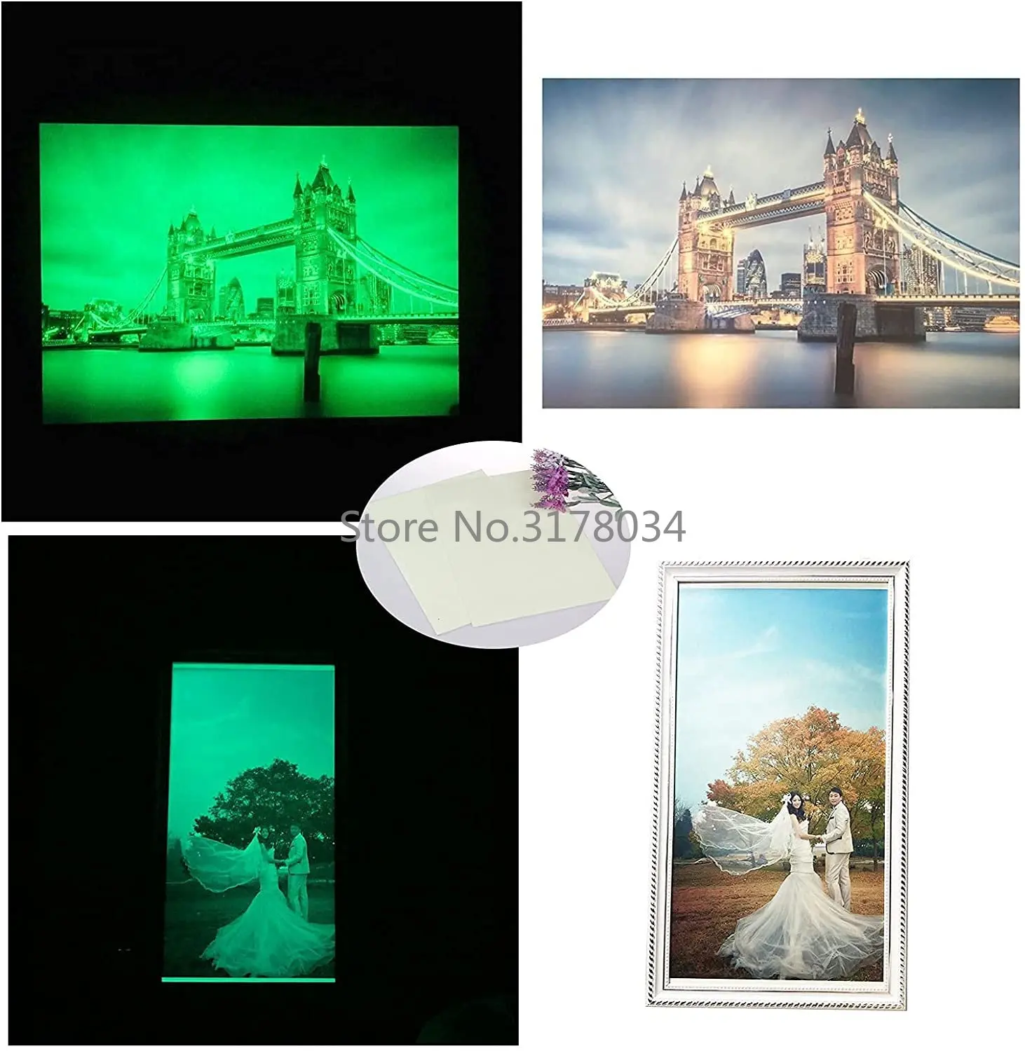 Luminous Printing Paper Photoluminescent Inkjet Printing Paper Vnyl for Pictures Halloween Party 297x210mm