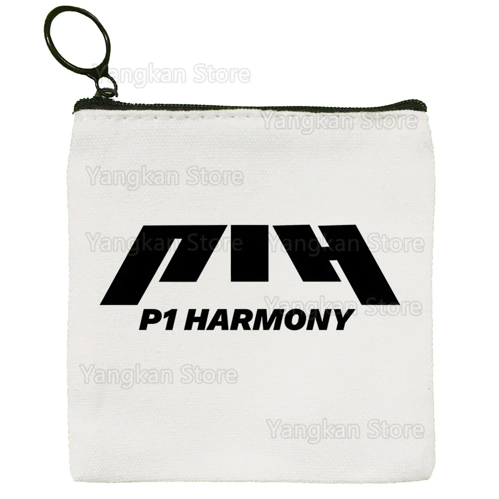 

P1Harmony DUH Kpop квадратная сумка для монет, кошелек для хранения, маленький ключ для карт, клатч для монет, сумка для ключей на молнии