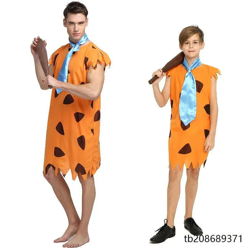 زي تنكري للرئيس الهندي للنساء والرجال، زي الرجل البري البدائي لأداء ملابس الهالوين Indigus People #3