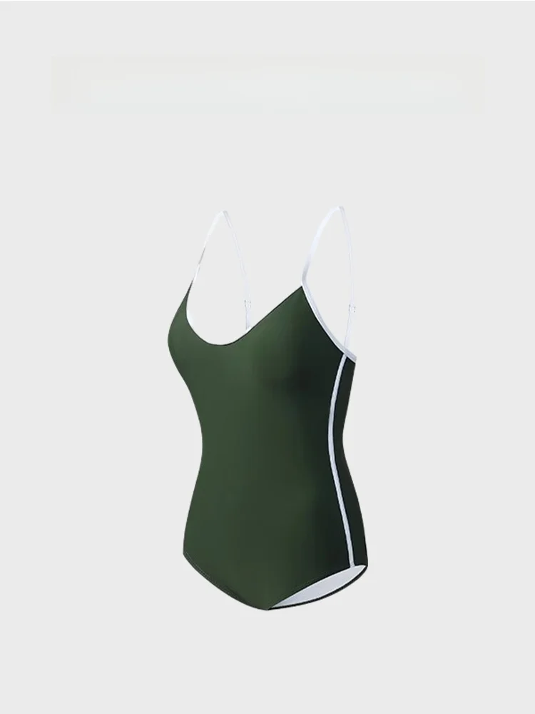 

le De Pinto Sexy Bal Swimsuit Women's Conservative Retro Beachwear Fixed Chest Pad Casual Swimwear