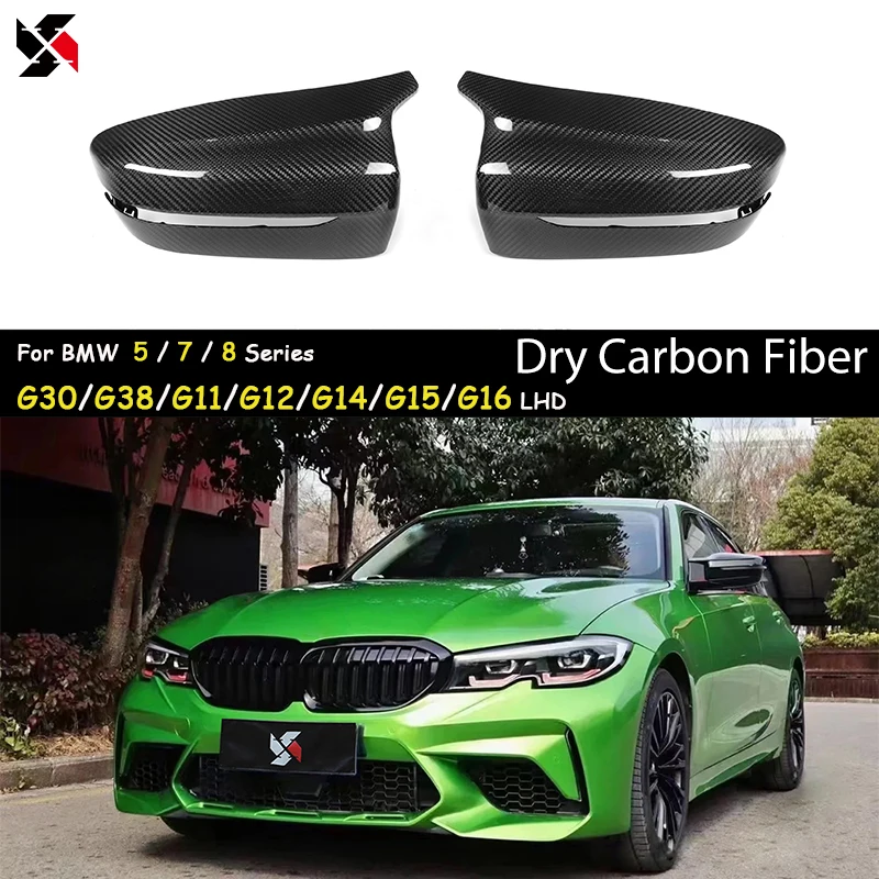 

Dry Carbon Side Wing Mirror Cap For BMW 5 7 8 Series G30 G38 G12 G11 G14 G15 G16 Left Hand Driver Car Rearview Mirror Cover Caps