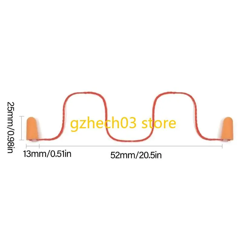 G2AC 5 Pairs Earplug Reusable Foam Earplugs with Lanyard for Work Study Rest Sleep