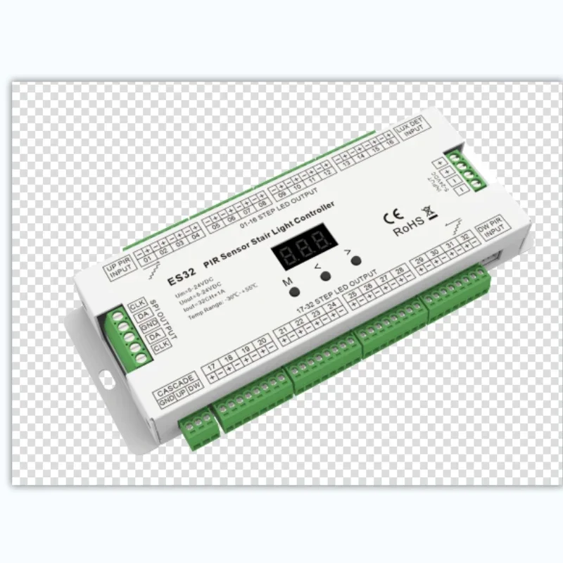 

ES32 32 Step PIR Sensor+ Daylight Sensor Stairs Light Controller Lighting Control CE Rohs 30 ~55 32 X (5-24)W Hot sales