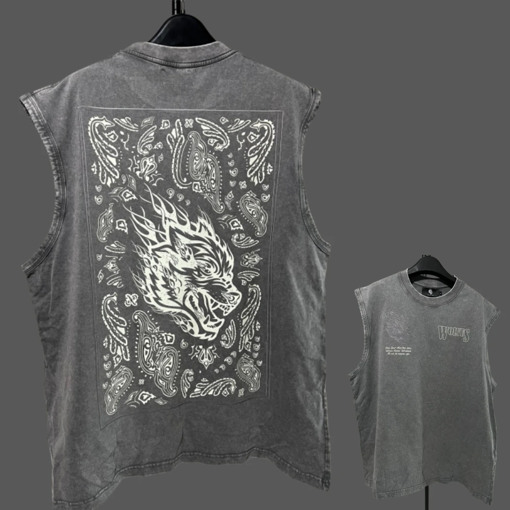 الصيف القطن الرجال غسلها القطن تانك القمم العضلات الصالة الرياضية أكمام تجريب تي شيرت صدرة للجري الشاطئ فضفاض تيز Y2k الملابس